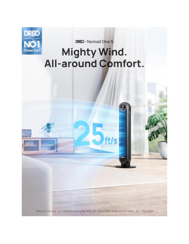 Ventilador de Torre Dreo DR-HTF007S 91 cm Control Remoto