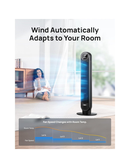 Ventilador de Torre Dreo DR-HTF007S 91 cm Control Remoto