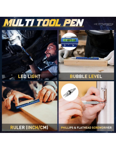 Bolígrafo Multiherramienta GLOPUS 9 en 1 Azul