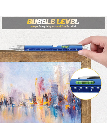 Bolígrafo Multiherramienta GLOPUS 9 en 1 Azul