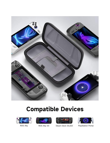 Funda JSAUX para Steam Deck y ROG Ally con Almacenamiento
