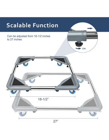 Soporte para Mini Nevera SPACECARE Ajustable con Ruedas