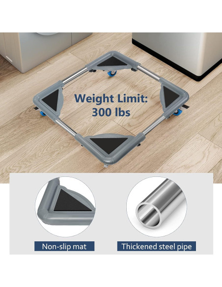 Soporte para Mini Nevera SPACECARE Ajustable con Ruedas