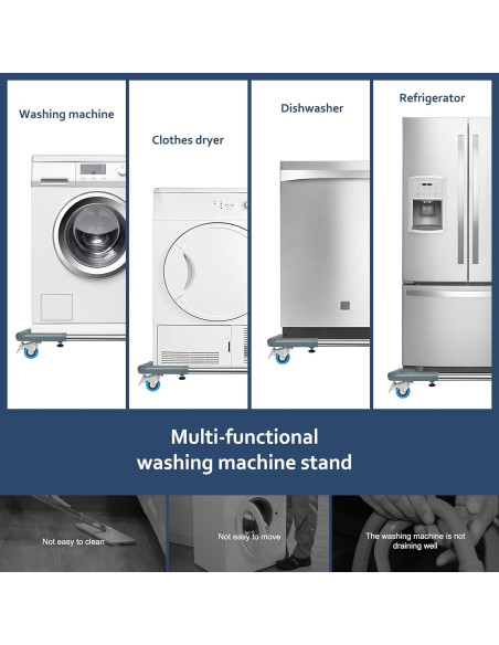 Soporte para Mini Nevera SPACECARE Ajustable con Ruedas