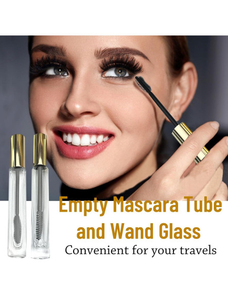 Tubo de máscara vacío 10ml + varita + spoolies - dootdott Tubo de máscara vacío 10ml + varita + spoolies - dootdott