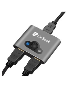 Conmutador HDMI 8K LinSeek 2 en 1 Salida Gris Espacial