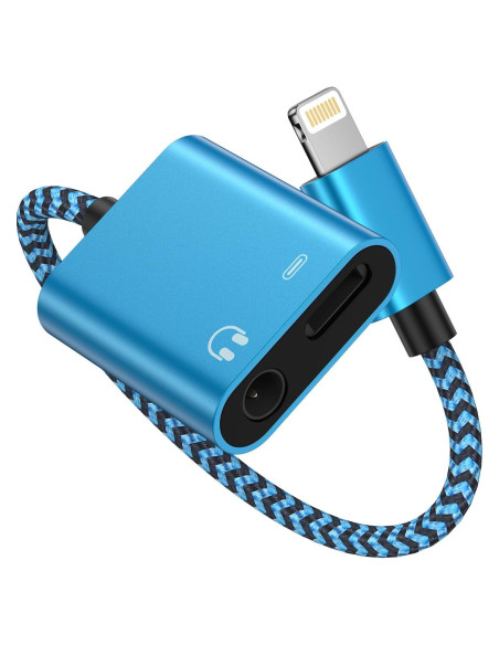 Adaptador 2-en-1 Lightning a 3.5mm + Carga para iPhone