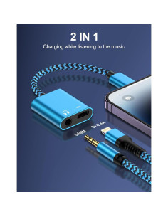 Adaptador 2-en-1 Lightning a 3.5mm + Carga para iPhone 2