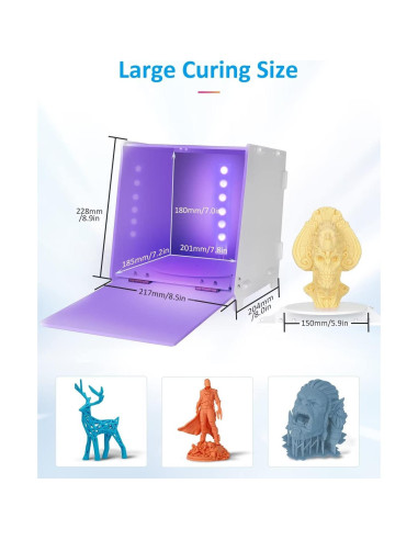 Caja de Curado UV Geeetech GCB-1 con Plataforma Giratoria 360