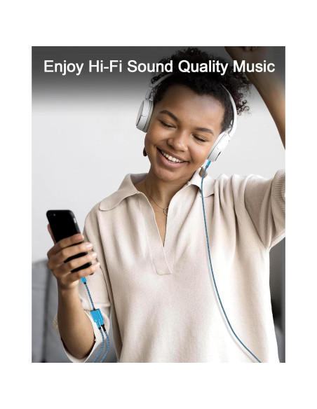 Adaptador 2-en-1 Lightning a 3.5mm + Carga para iPhone