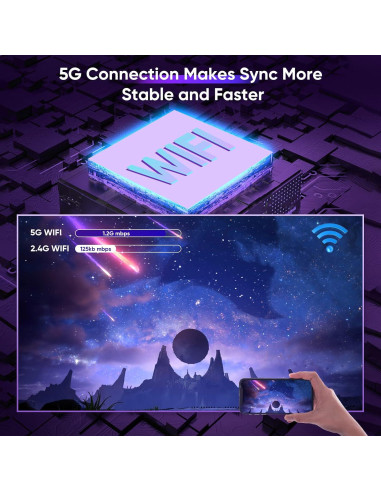 Proyector Mini TMY V78 Full HD 1080P con WiFi y Trípode