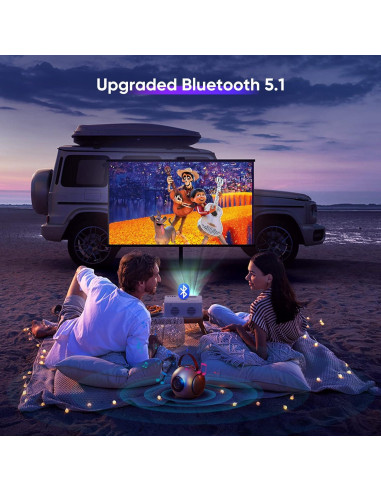 Proyector Mini TMY V78 Full HD 1080P con WiFi y Trípode