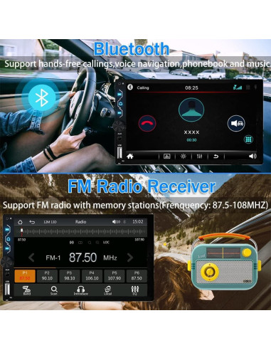 Estéreo de coche Leadfan X5W 7" Carplay y Android Auto