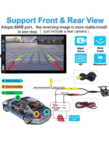 Estéreo de coche Leadfan X5W 7" Carplay y Android Auto