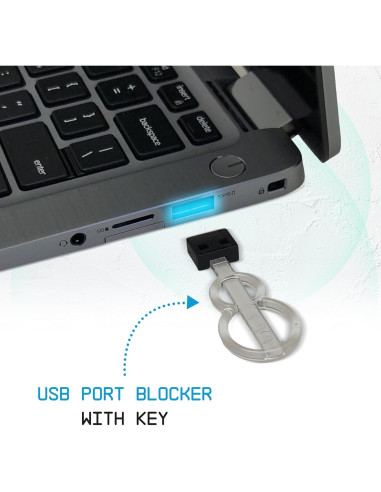 Tapones USB-A PortPlugs SecureLock - Protección de Datos 10 Pzs