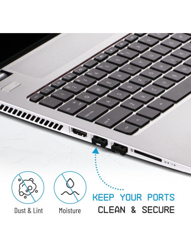 Tapones USB-A PortPlugs SecureLock - Protección de Datos 10 Pzs