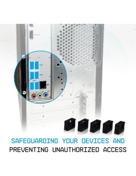 Tapones USB-A PortPlugs SecureLock - Protección de Datos 10 Pzs Tapones USB-A PortPlugs SecureLock - Protección de Datos 10 Pzs