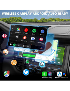 Estéreo Doble Din Stiflix 7" Bluetooth CarPlay Android Auto 2