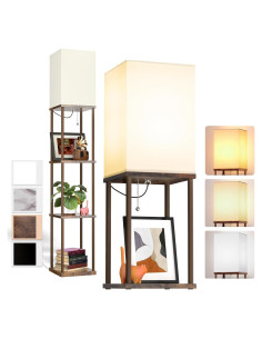 Lámpara de Pie addlon 4 Niveles con Bombilla LED 3CCT - Marrón