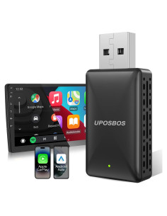 Adaptador Inalámbrico 2 en 1 UPOSBOS para CarPlay y Android Auto