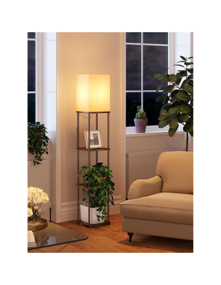 Lámpara de Pie addlon 4 Niveles con Bombilla LED 3CCT - Marrón