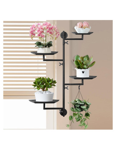 Soporte de Plantas FT HITA 4 Niveles Negro Diamante