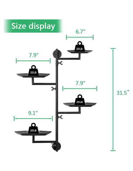 Soporte de Plantas FT HITA 4 Niveles Negro Diamante