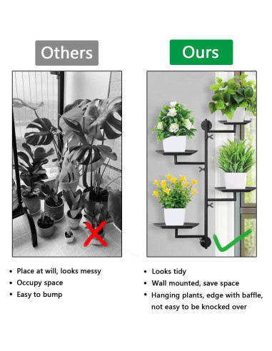 Soporte de Plantas FT HITA 4 Niveles Negro Diamante