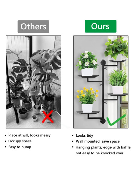 Soporte de Plantas FT HITA 4 Niveles Negro Diamante