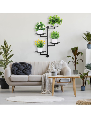 Soporte de Plantas FT HITA 4 Niveles Negro Diamante