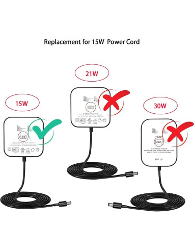 Cable de Alimentación 15W para Alexa Echo Dot y Show 5