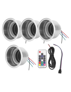 Soporte para Taza LED Ejoyous 4 Pcs Acero Inoxidable RGB