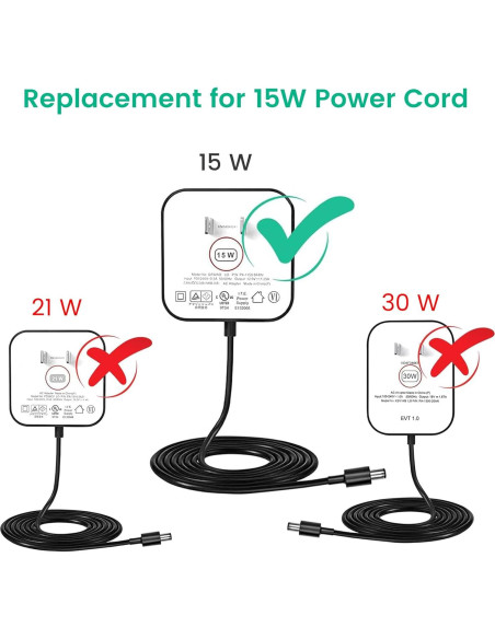 Cable de Alimentación 15W para Echo Dot 5ta Gen y Más Cable de Alimentación 15W para Echo Dot 5ta Gen y Más