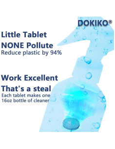 Tabletas Limpiador de Vidrios DOKIKO 100 Pcs Efectivas 2