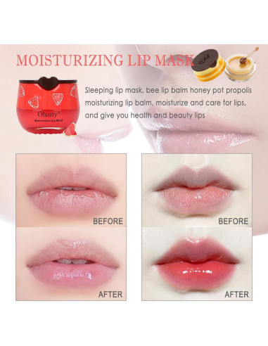 Bálsamo Labial de Abeja Deepmind 4 PCS Hidratante Natural