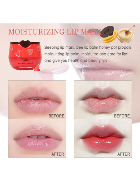 Bálsamo Labial de Abeja Deepmind 4 PCS Hidratante Natural