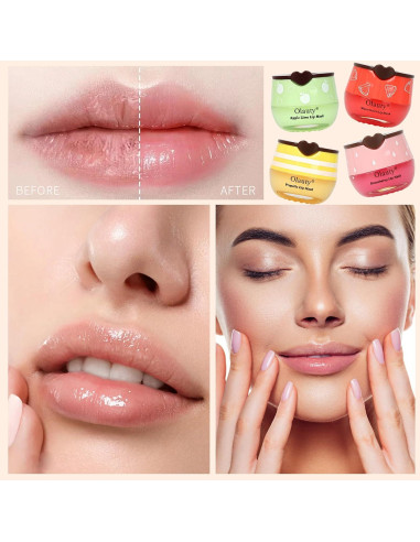 Bálsamo Labial de Abeja Deepmind 4 PCS Hidratante Natural