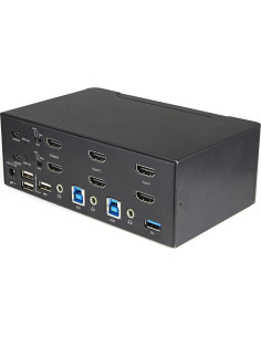 Interruptor KVM Doble Monitor HDMI 4K StarTech.com 2 Puertos 2