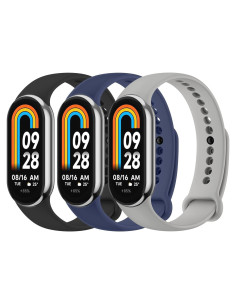 Correa Tobfit 3 Pzas para Xiaomi Mi Band 8 Silicona Ajustable