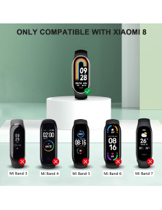 Correa Tobfit 3 Pzas para Xiaomi Mi Band 8 Silicona Ajustable 2