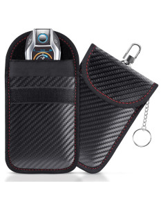 Bolsa Faraday Lanpard para Llave - 2 Paquetes, Doble Capa