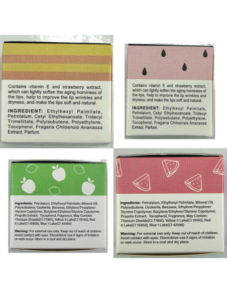 Bálsamo Labial de Abeja Deepmind 4 PCS Hidratante Natural