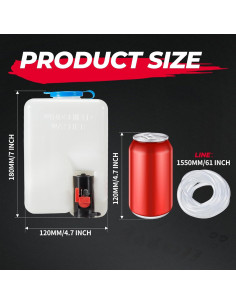 KEMIMOTO Kit de Botella Limpiaparabrisas 1L 12V Universal 2