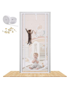 Puerta de Pantalla para Gatos MYPIN 82x32 cm Resistente