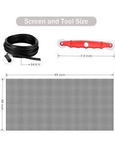 Kit Pantalla Ventana SAKURRY 121,9x251,5cm Fibra Vidrio Negro 2