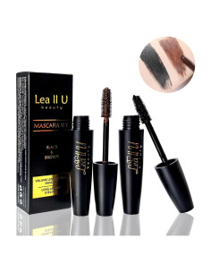 Set de Máscaras Lea ll U 2 Piezas Volumen Alto Marrón y Negro