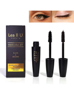 Set de Máscaras Lea ll U 2 Piezas Volumen Alto Marrón y Negro 2