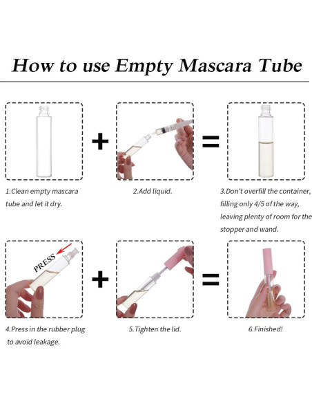 Tubo de Máscara Vacío YITOU 10ml con Varita y Embudo Tubo de Máscara Vacío YITOU 10ml con Varita y Embudo