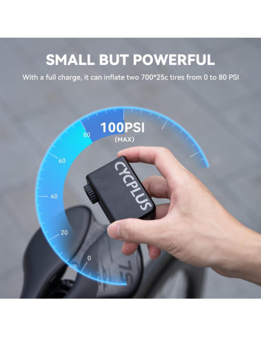 Bomba de Bicicleta CYCPLUS Tiny Pump Portátil 100PSI Recargable