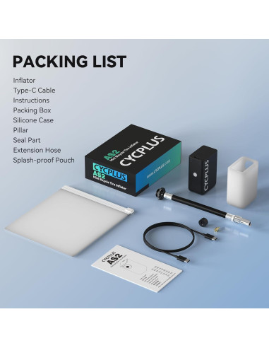 Bomba de Bicicleta CYCPLUS Tiny Pump Portátil 100PSI Recargable